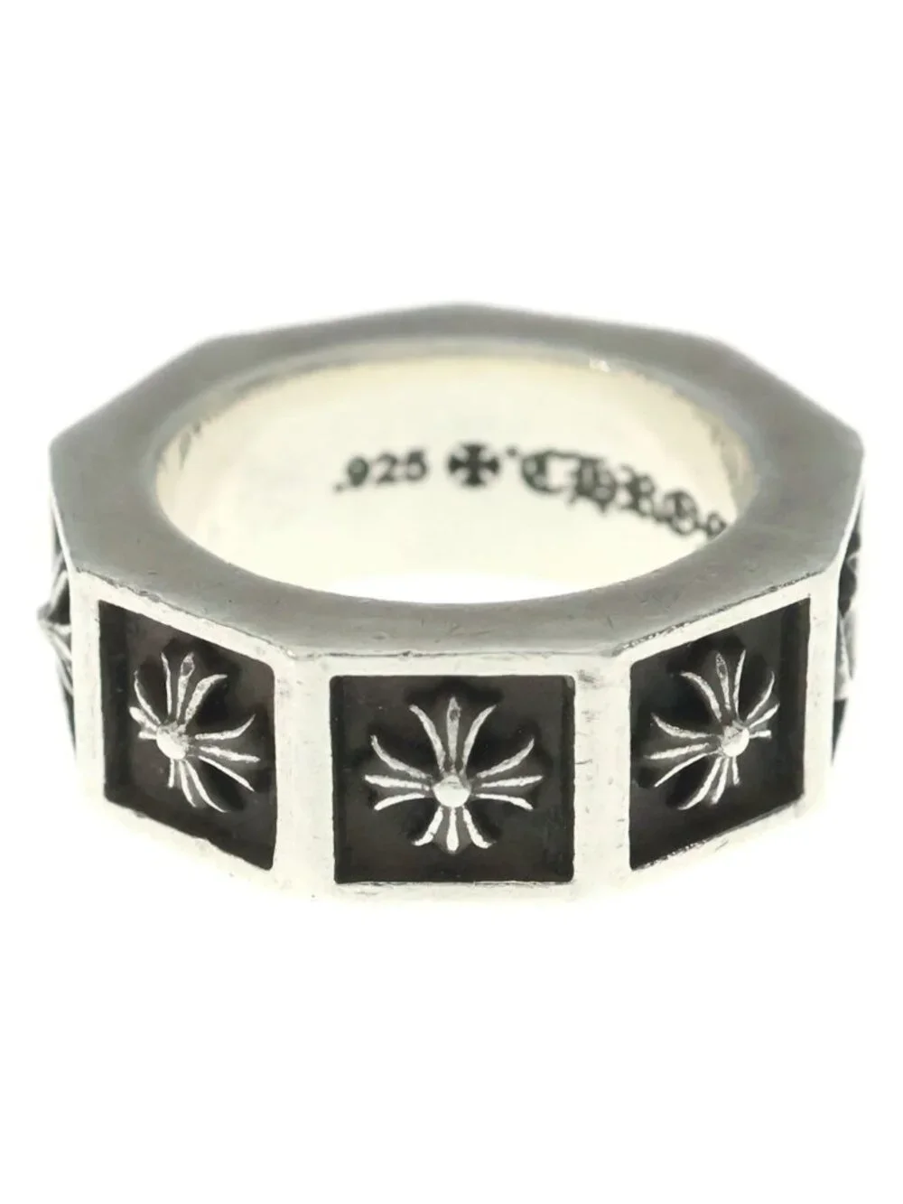 Chrome Hearts Alphabet Block CH Plus Ring Silver